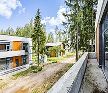 Дом под отделку в сосновом лесу