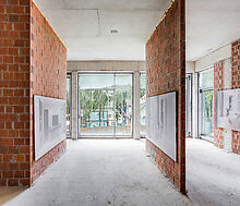 Дом под отделку в сосновом лесу