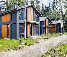 Дом под отделку в сосновом лесу