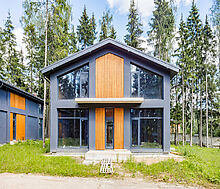 Дом под отделку в сосновом лесу