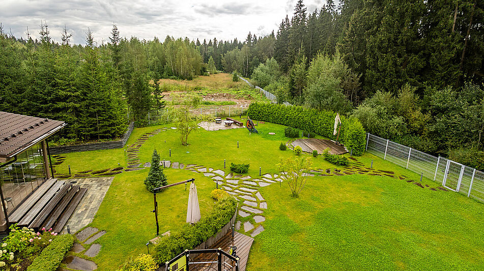 Стильный дом из бруса в Фокс Хилс