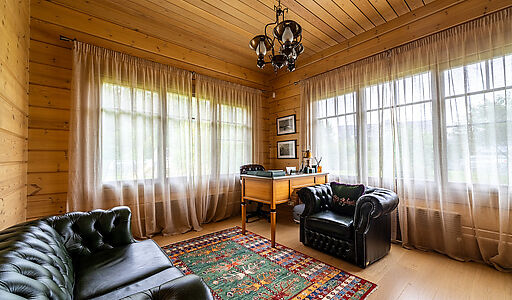 Стильный дом из бруса в Фокс Хилс