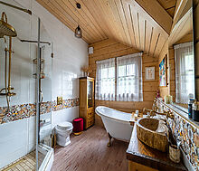 Стильный дом из бруса в Фокс Хилс