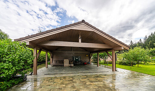 Стильный дом из бруса в Фокс Хилс