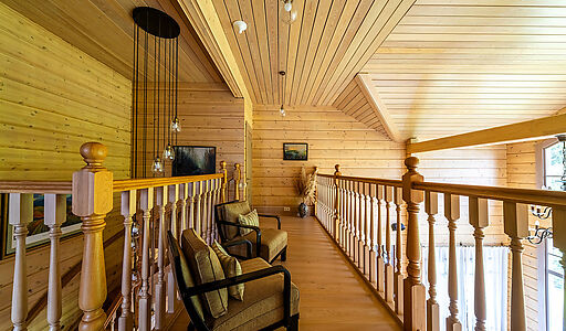 Стильный дом из бруса в Фокс Хилс