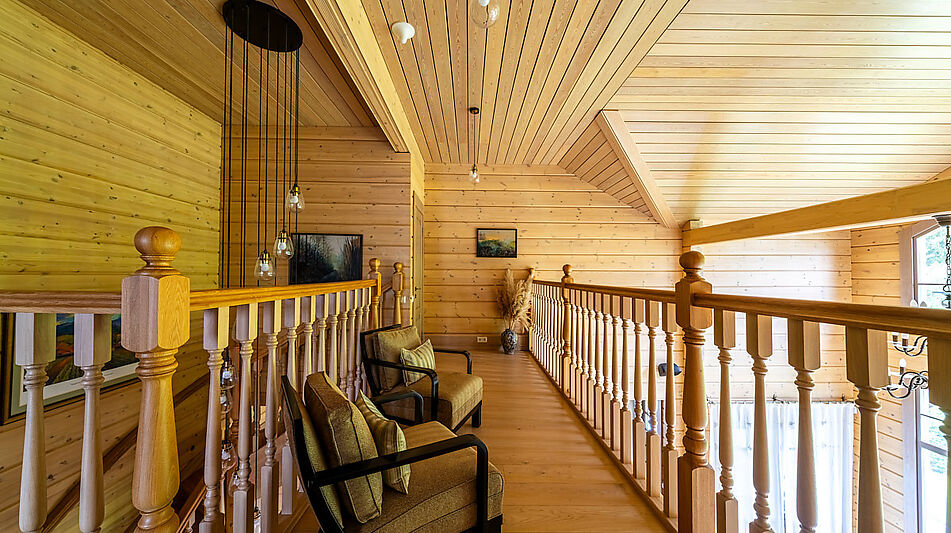 Стильный дом из бруса в Фокс Хилс