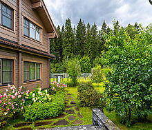 Стильный дом из бруса в Фокс Хилс