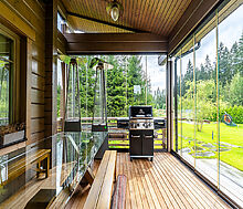 Стильный дом из бруса в Фокс Хилс