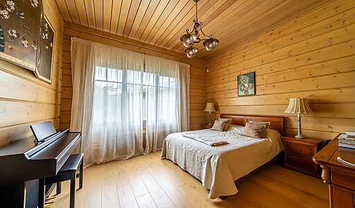 Стильный дом из бруса в Фокс Хилс