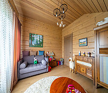 Стильный дом из бруса в Фокс Хилс