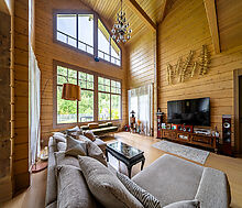 Стильный дом из бруса в Фокс Хилс