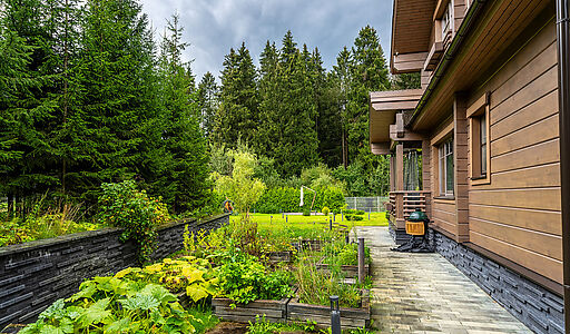 Стильный дом из бруса в Фокс Хилс