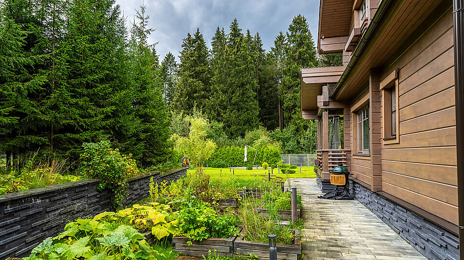 Стильный дом из бруса в Фокс Хилс