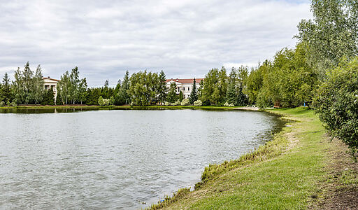 Дом у озера в поселке Монолит