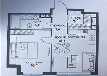 Квартира в ЖК Остров
