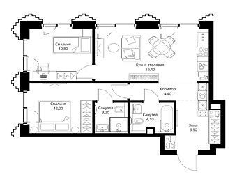 Квартира в ЖК SET у реки Сетунь