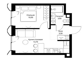 Комфортабельная квартира ЖК VEER