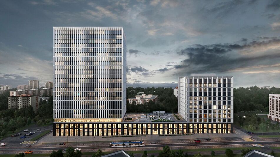 Офис c панорамным видом