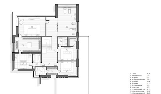 Новый дом без отделки у реки