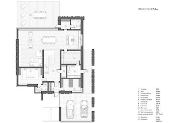 Новый дом без отделки у реки
