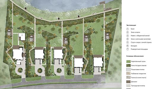 Новый дом без отделки у реки