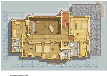 Дом из кедрового лафета в Авроре
