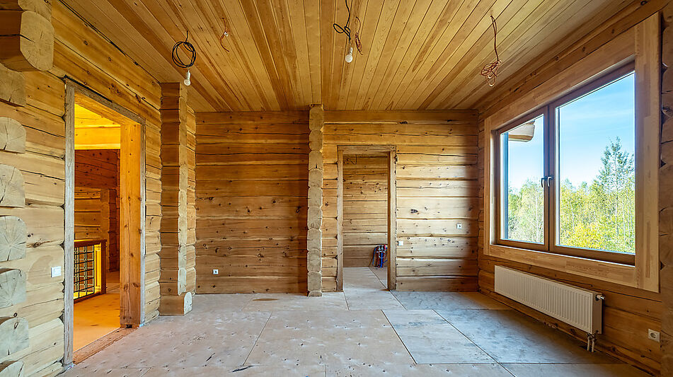 Дом из кедрового лафета в Авроре