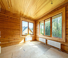 Дом из кедрового лафета в Авроре