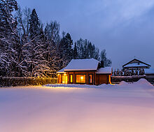 Дом из кедрового лафета в Авроре