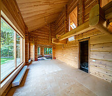 Дом из кедрового лафета в Авроре