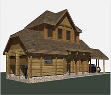 Дом из кедрового лафета в Авроре