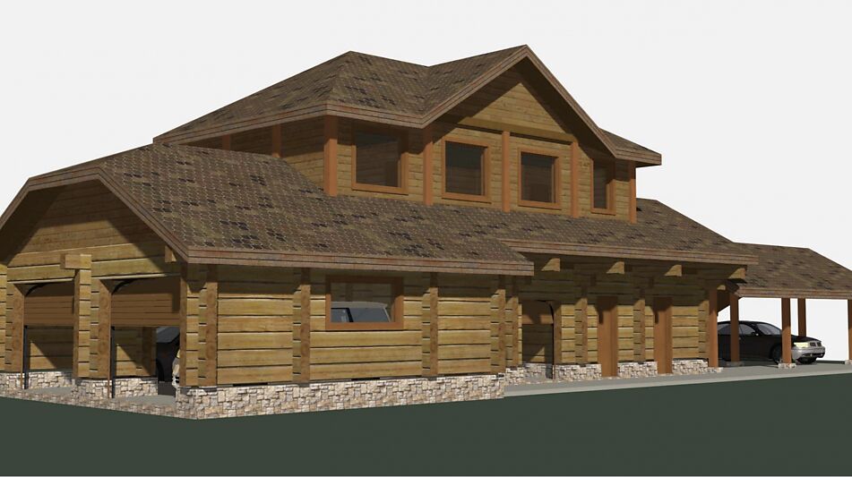 Дом из кедрового лафета в Авроре