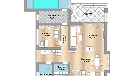 Стильный дом в КП ВИК