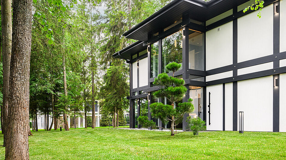 Новый фахверк в КП Зеленая роща-1