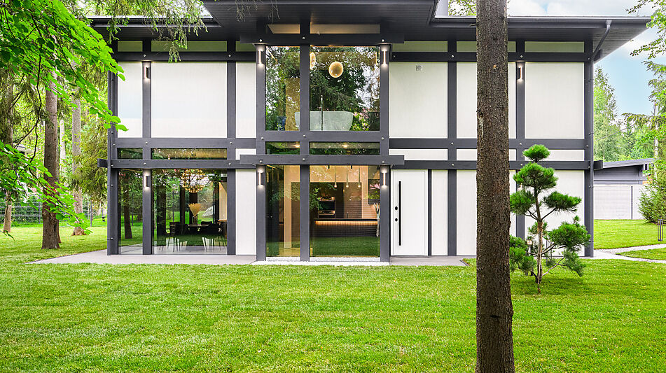 Новый фахверк в КП Зеленая роща-1