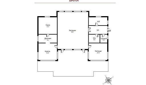 Дом в современном стиле в Ивакино