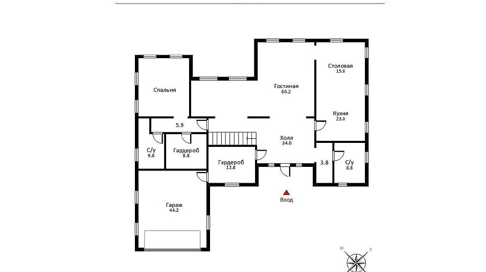 Дом с бассейном в Ивакино