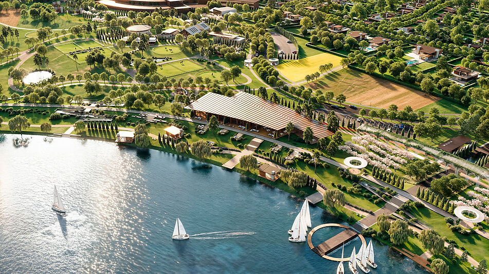 Участок на берегу реки в Монави