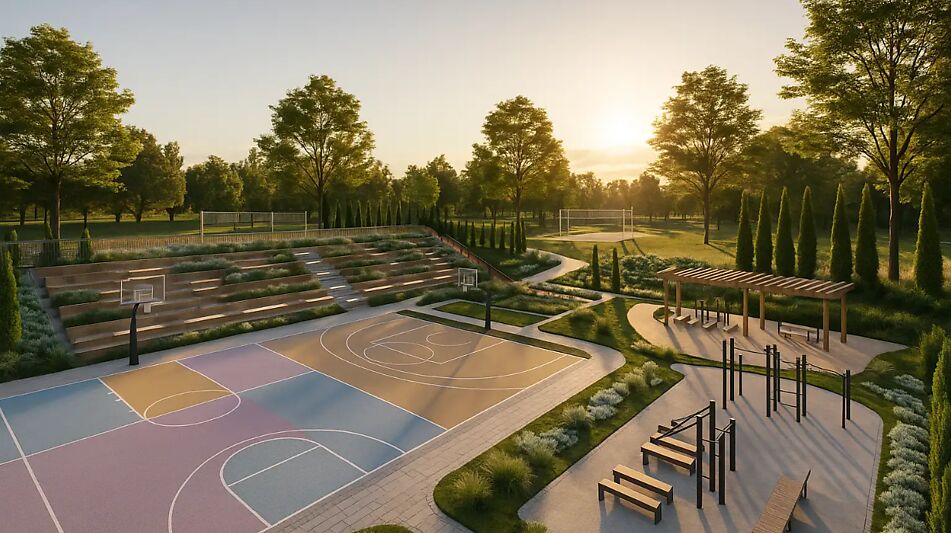 Участок на берегу реки в Монави