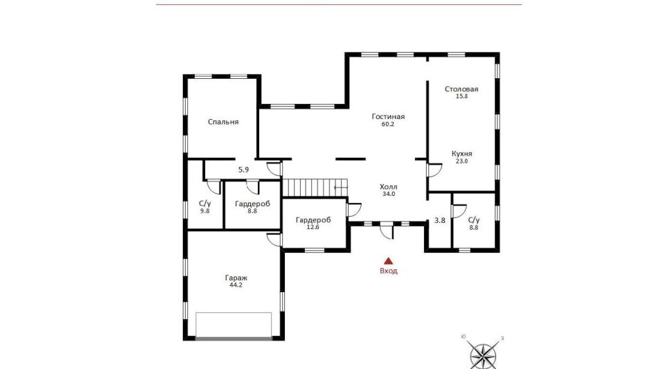 Дом с бассейном в Ивакино