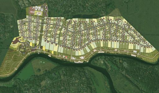 Участок на берегу реки в Монави