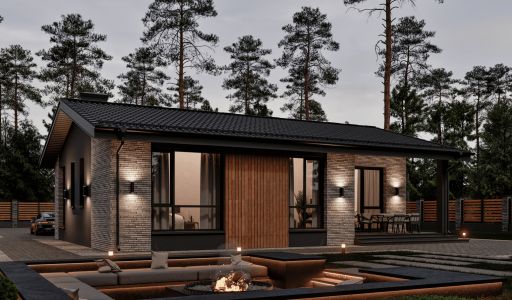 Одноэтажный дом в КП Юрьево Берег