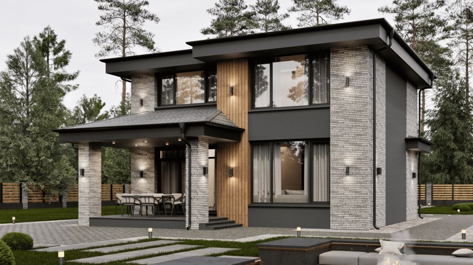 Двухэтажный дом в КП Юрьево Берег