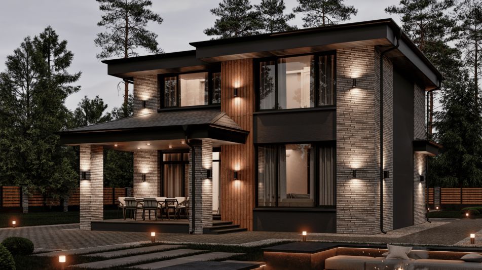 Двухэтажный дом в КП Юрьево Берег