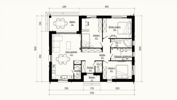 Одноэтажный дом в КП Юрьево Берег