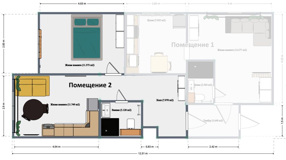Сдается квартира на Дубнинской