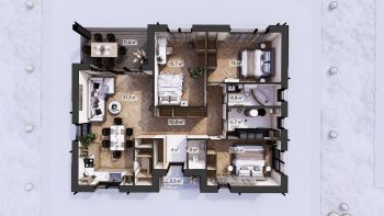 Одноэтажный дом в КП Юрьево Берег