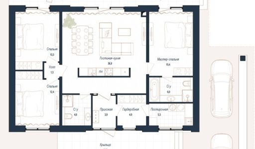 Дом шале в КП Зиккурат