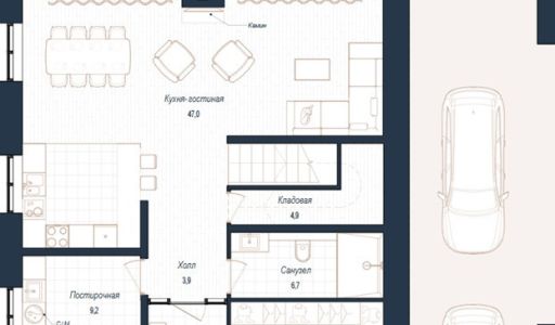 Дом хай-тек в КП Зиккурат