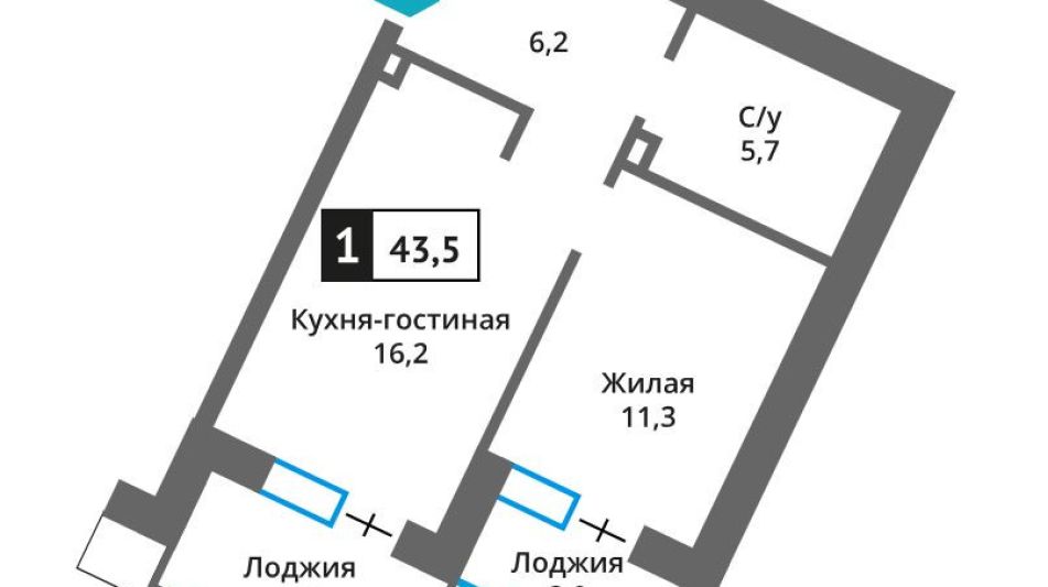 Квартира в ЖК Отрада на Реке